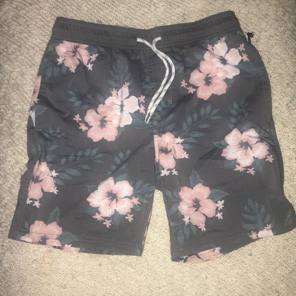 Good fellow Floral Print Botanics Swim Trunks